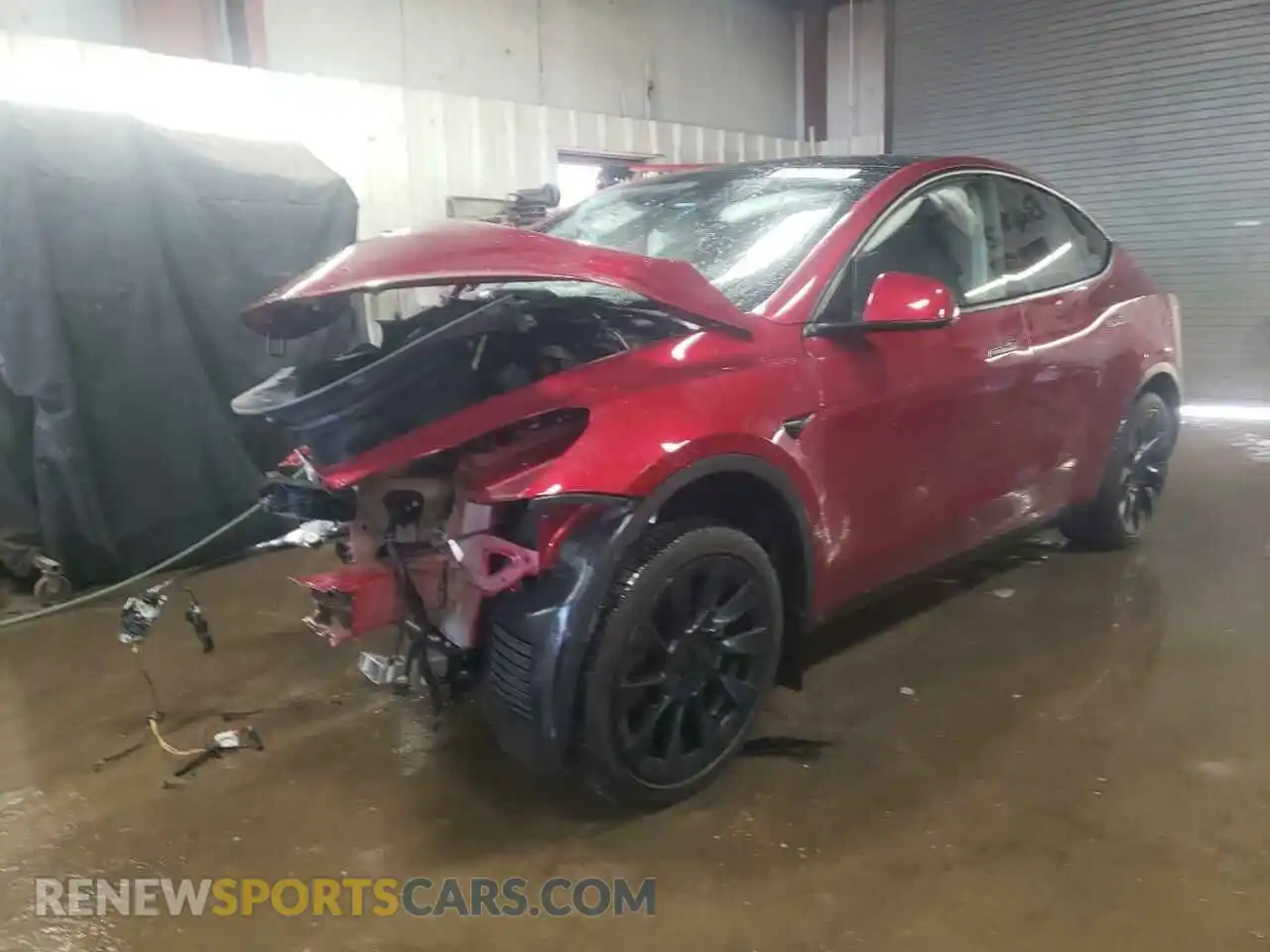 1 Photograph of a damaged car 7SAYGDEE7RA293534 TESLA MODEL Y 2024