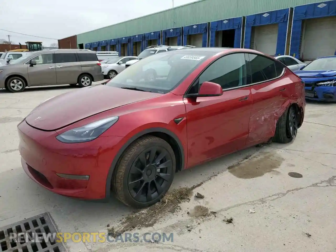 1 Photograph of a damaged car 7SAYGDEE9RA228829 TESLA MODEL Y 2024