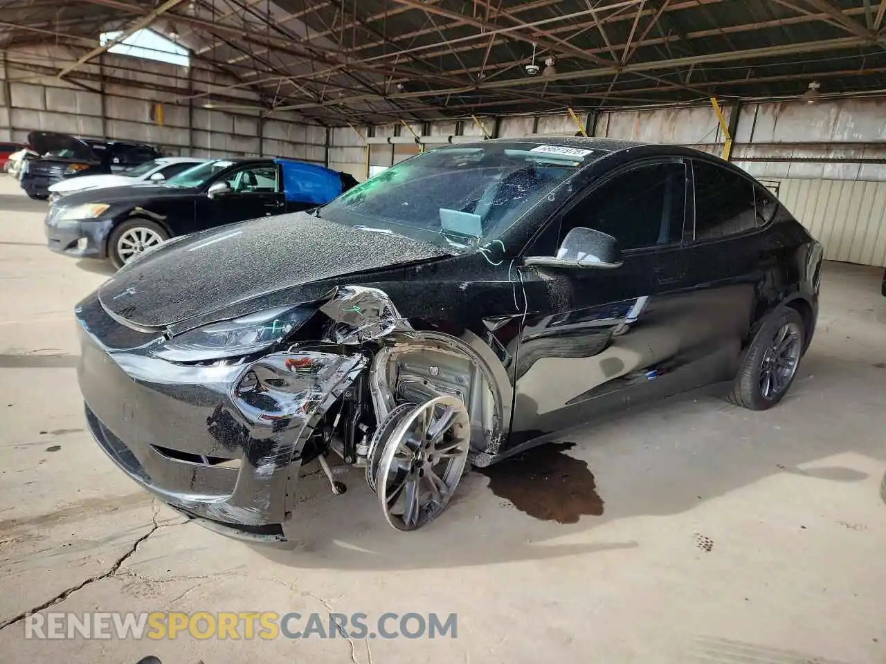 1 Photograph of a damaged car 7SAYGDEE9RA294393 TESLA MODEL Y 2024