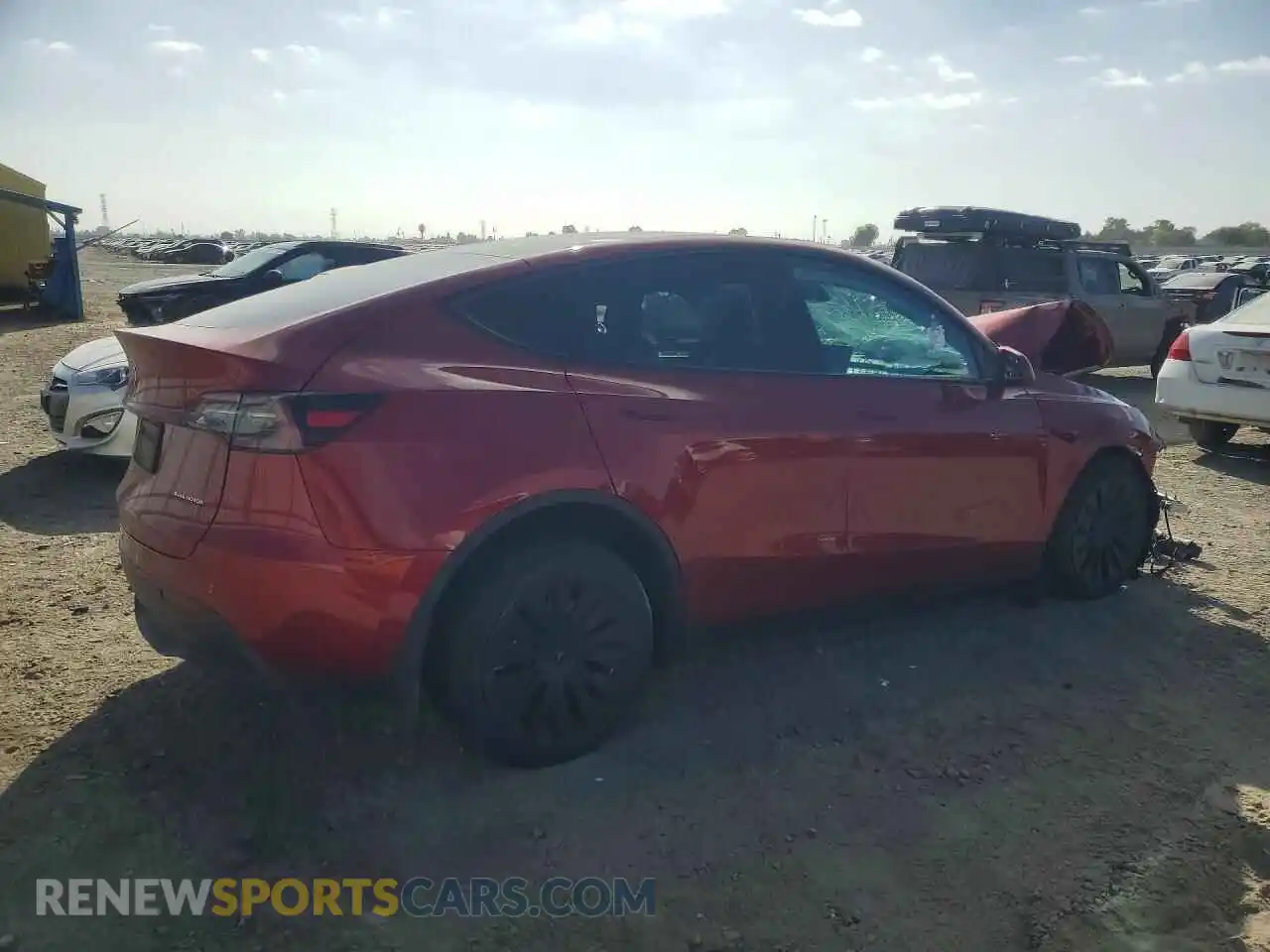 3 Photograph of a damaged car 7SAYGDEEXRF983555 TESLA MODEL Y 2024