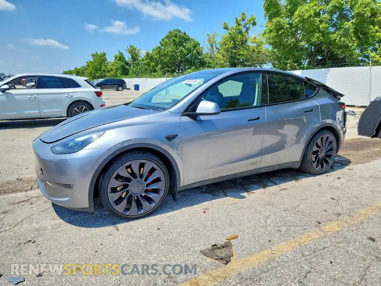 1 Photograph of a damaged car 7SAYGDEF1RA327024 TESLA MODEL Y 2024
