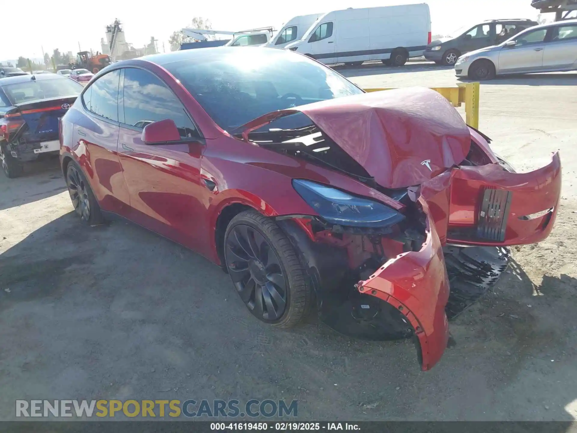 1 Photograph of a damaged car 7SAYGDEF3RF032980 TESLA MODEL Y 2024