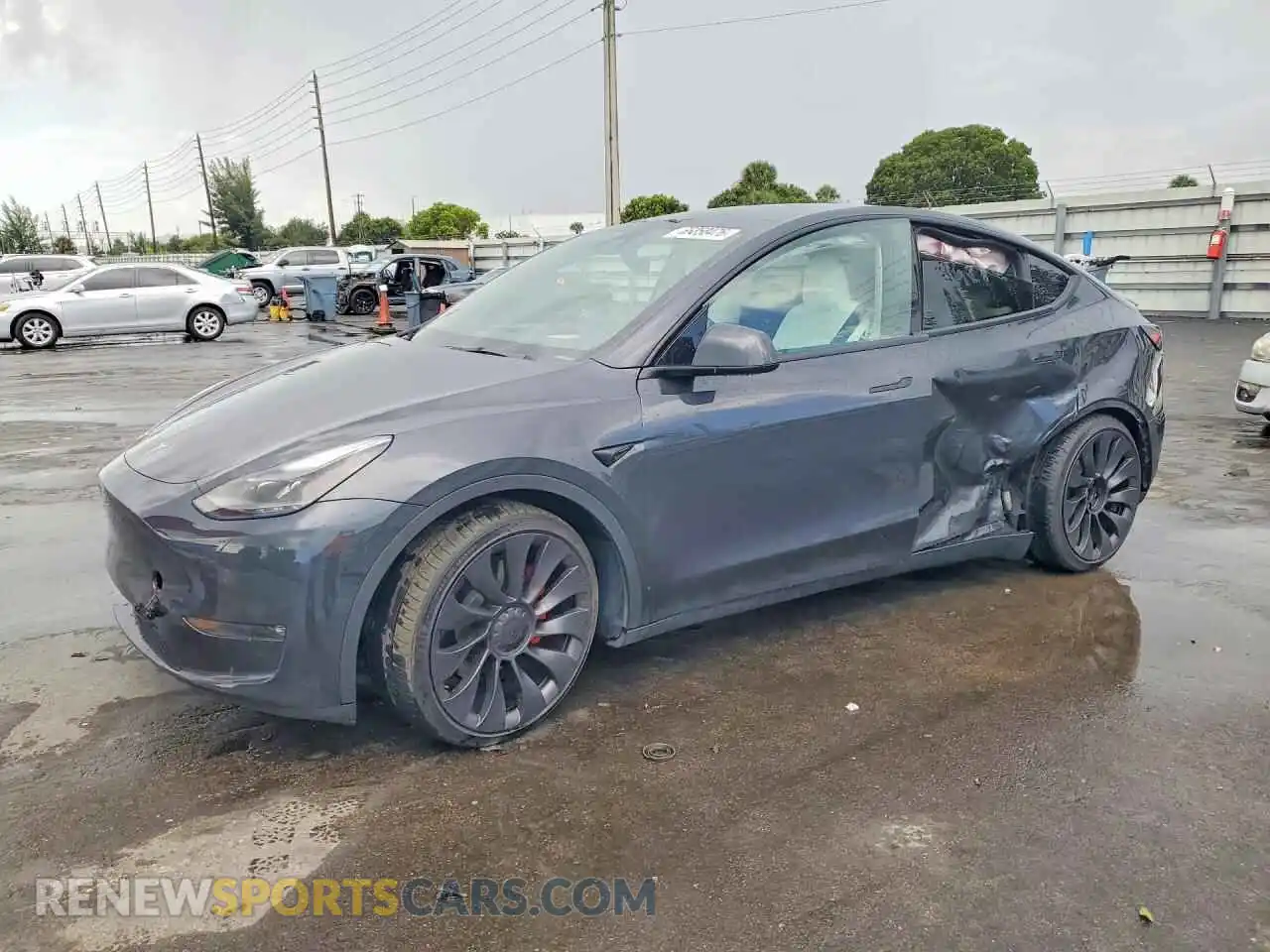 1 Photograph of a damaged car 7SAYGDEF5RF027229 TESLA MODEL Y 2024