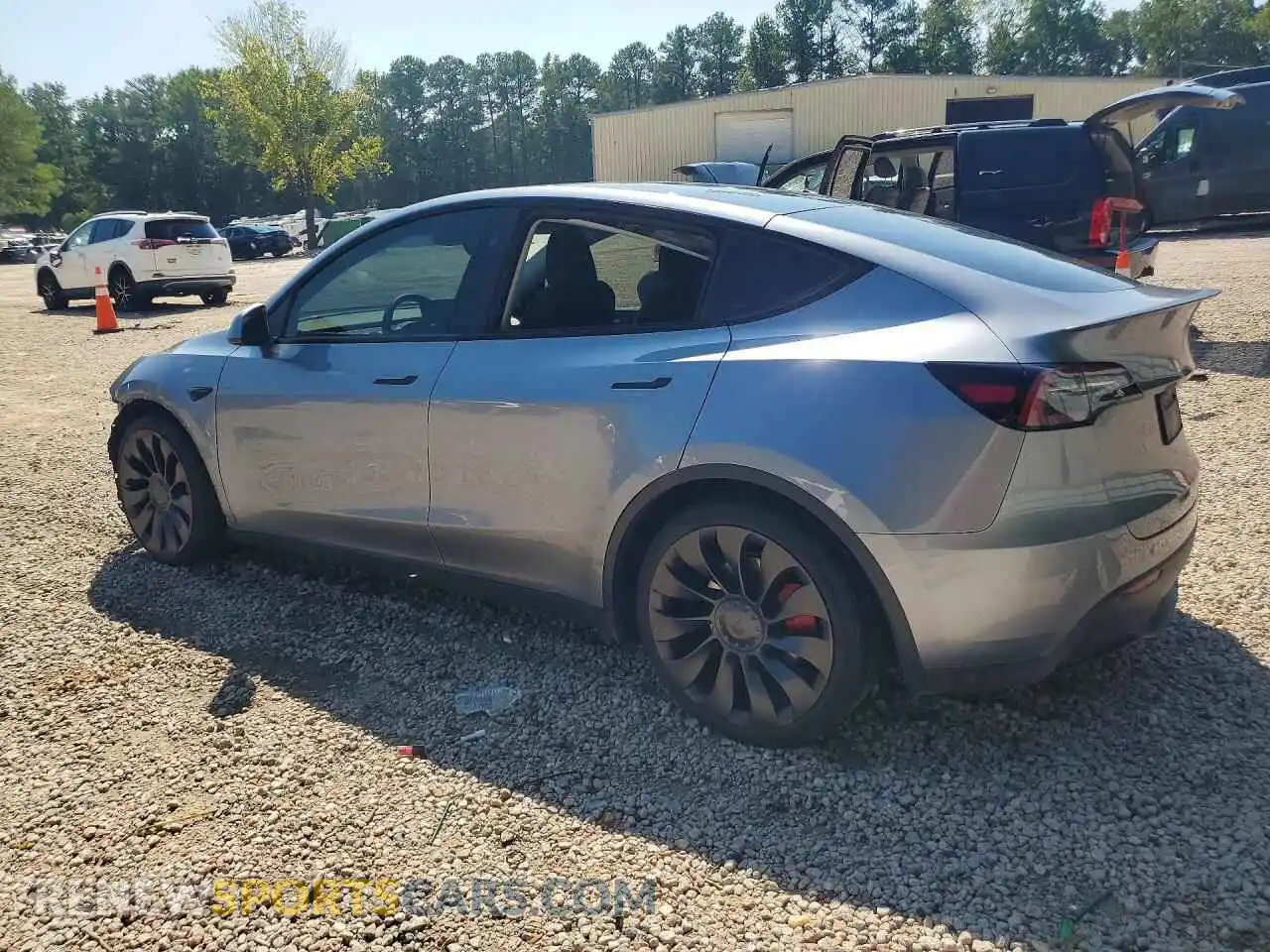 2 Photograph of a damaged car 7SAYGDEF6RA321140 TESLA MODEL Y 2024