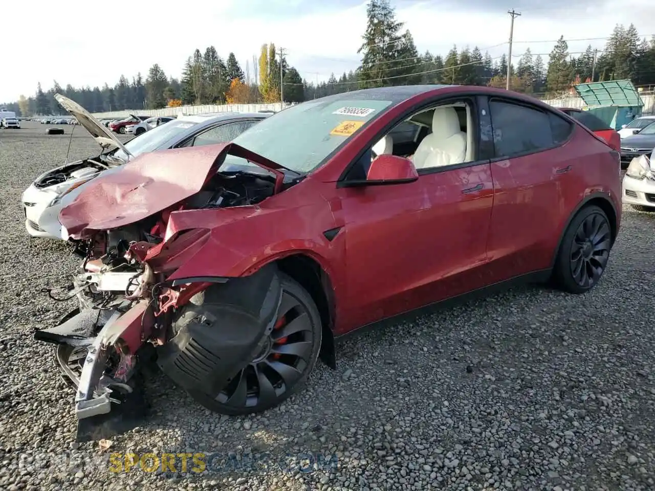 1 Photograph of a damaged car 7SAYGDEF6RF104853 TESLA MODEL Y 2024