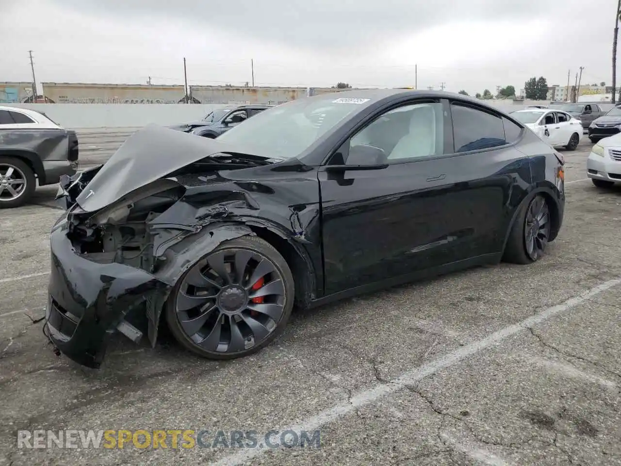 1 Photograph of a damaged car 7SAYGDEF8RA295575 TESLA MODEL Y 2024