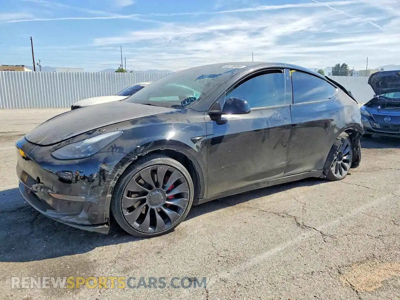 1 Photograph of a damaged car 7SAYGDEFXRF106699 TESLA MODEL Y 2024