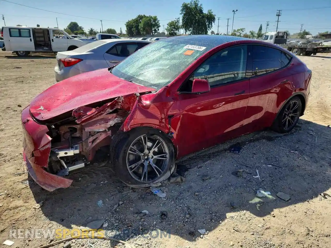 1 Photograph of a damaged car 7SAYGAEE9SF263023 TESLA MODEL Y 2025