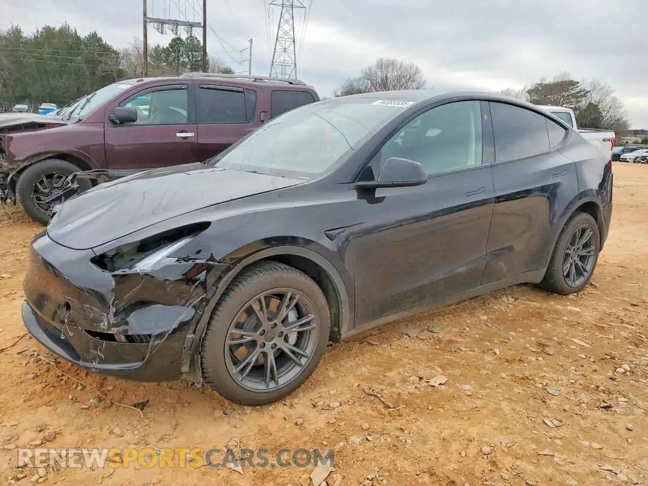 1 Photograph of a damaged car 7SAYGDED1SA341218 TESLA MODEL Y 2025