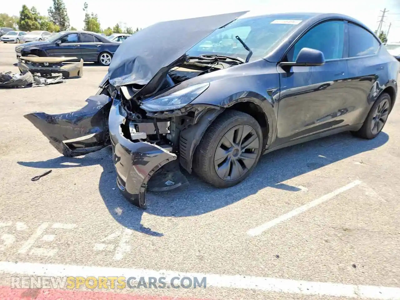 1 Photograph of a damaged car 7SAYGDED3SF224789 TESLA MODEL Y 2025