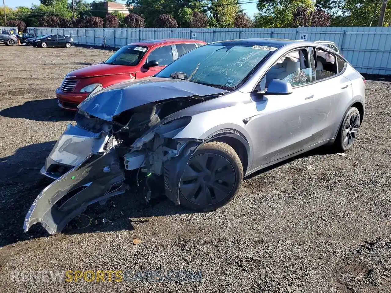 1 Photograph of a damaged car 7SAYGDED3SF236702 TESLA MODEL Y 2025