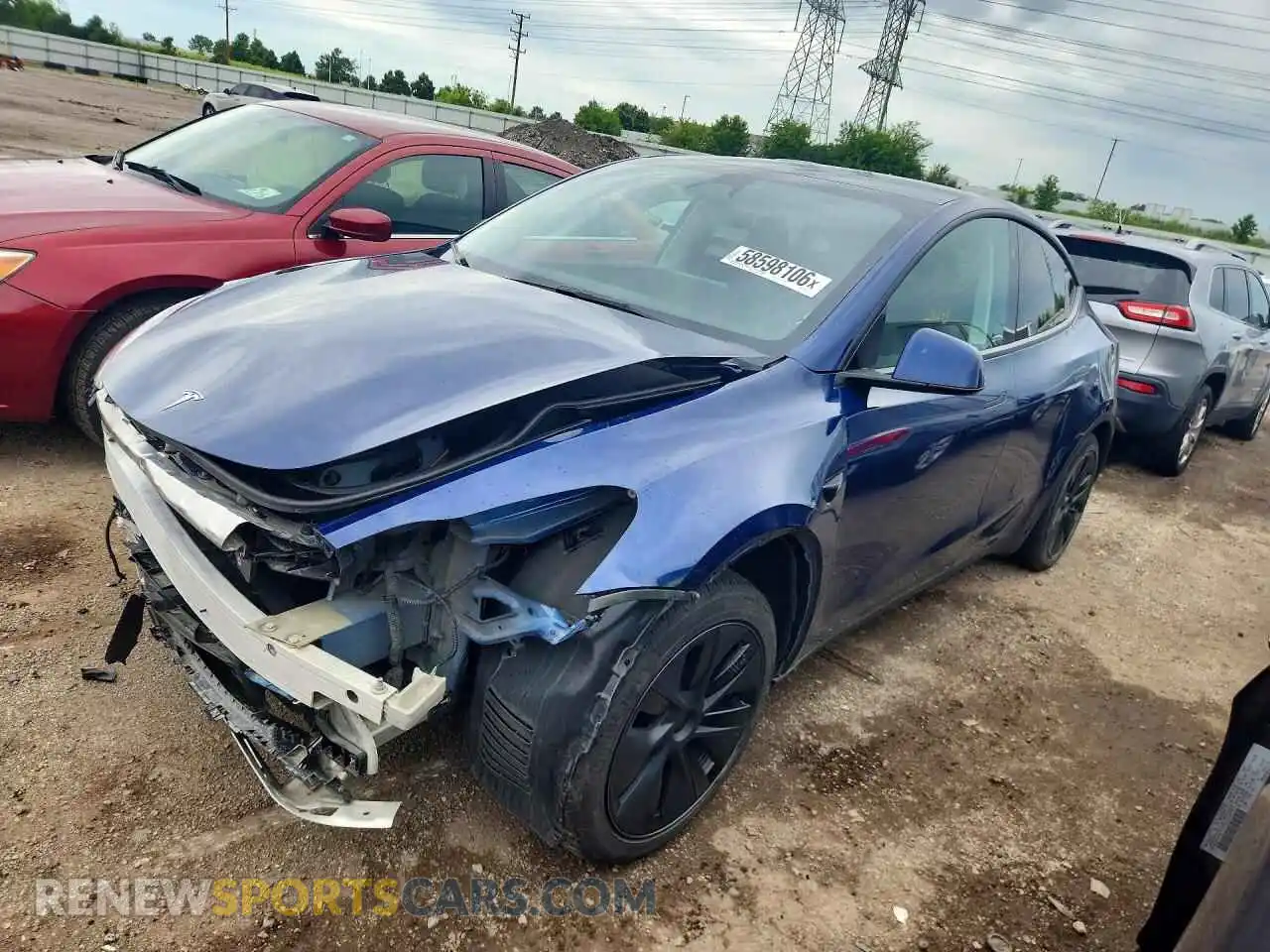 1 Photograph of a damaged car 7SAYGDED7SF259268 TESLA MODEL Y 2025