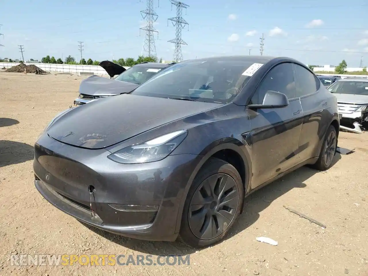 1 Photograph of a damaged car 7SAYGDED9SA375326 TESLA MODEL Y 2025