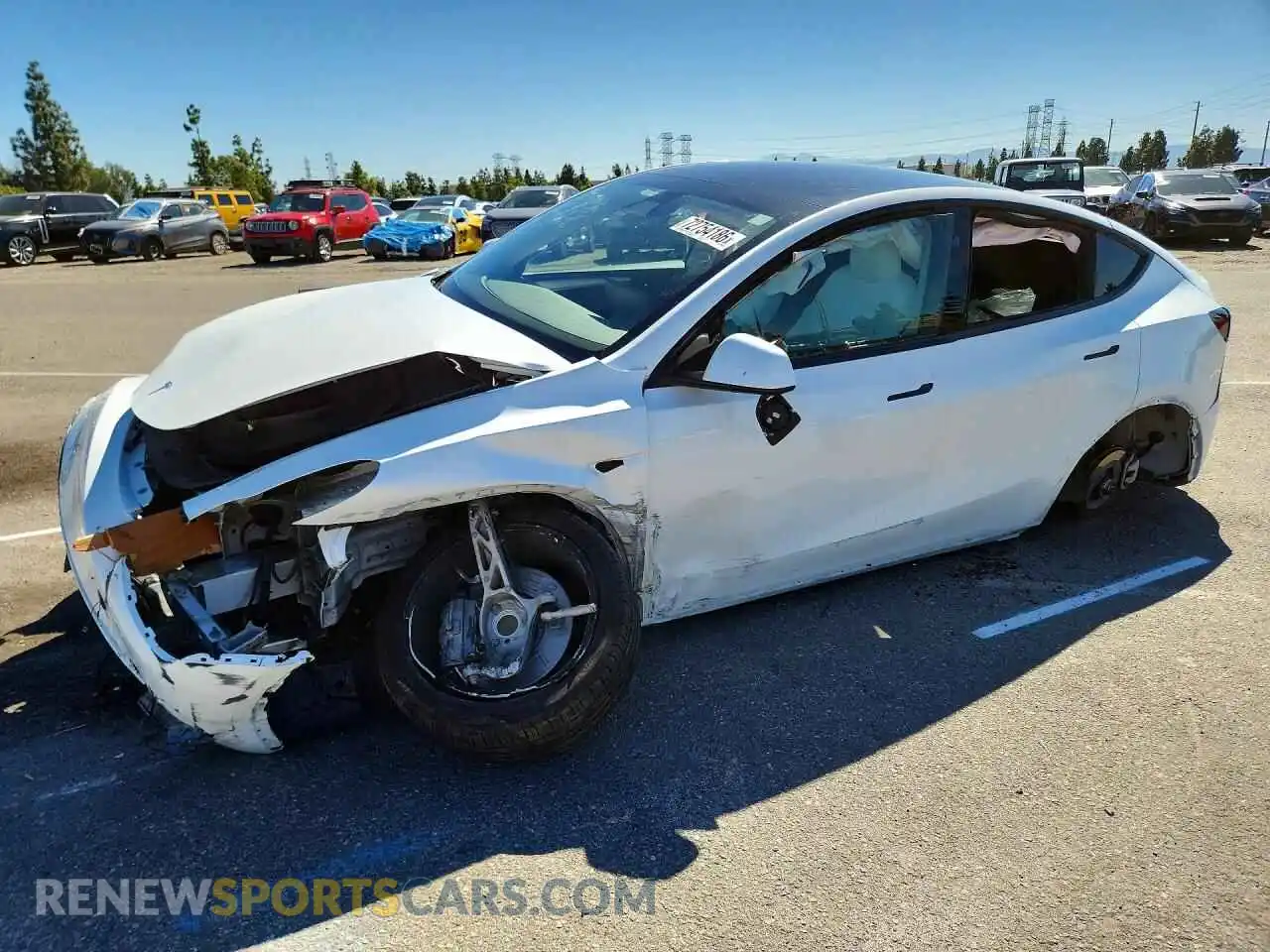 1 Photograph of a damaged car 7SAYGDED9SF321334 TESLA MODEL Y 2025