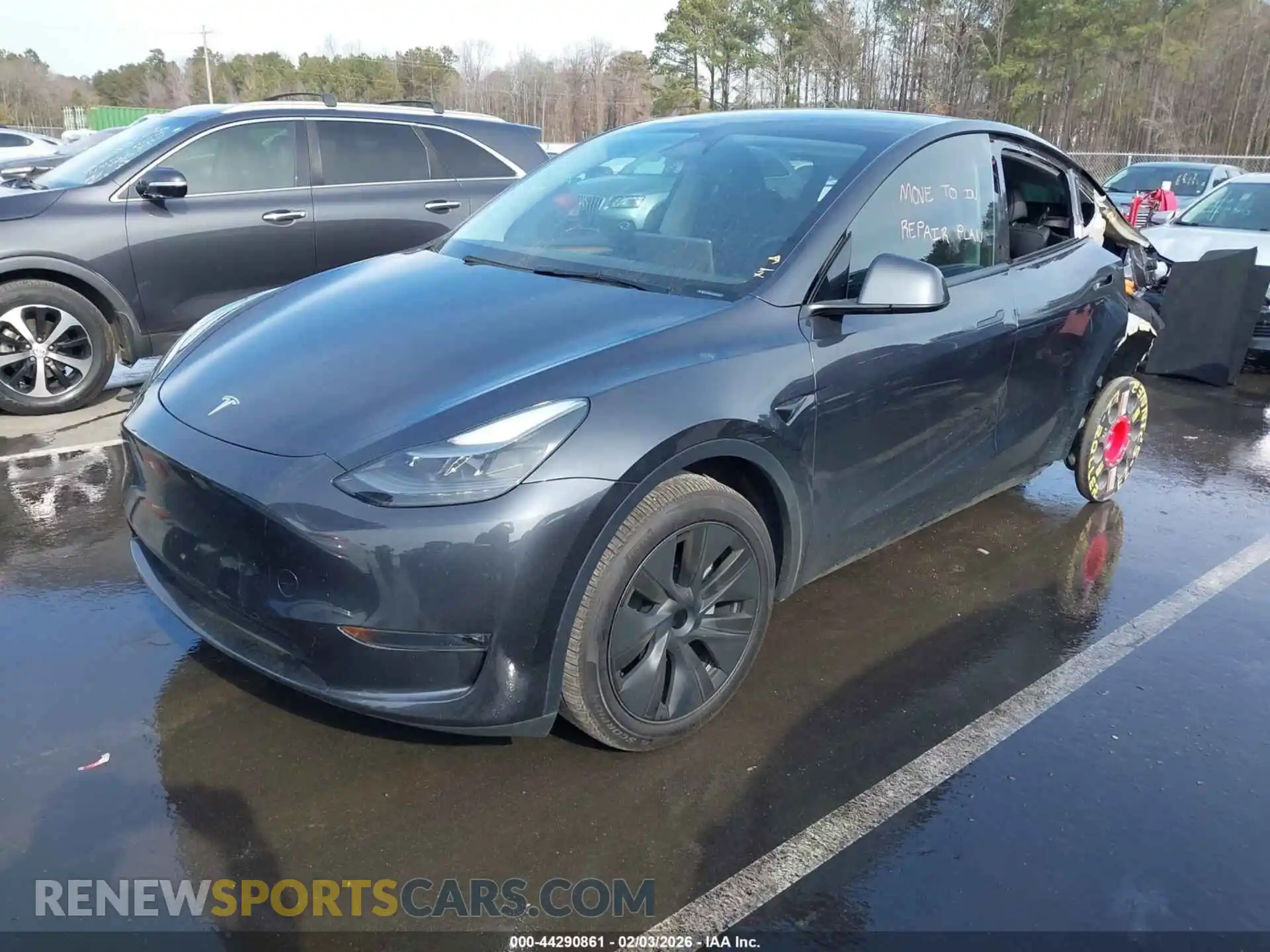 2 Photograph of a damaged car 7SAYGDEE0SA342112 TESLA MODEL Y 2025