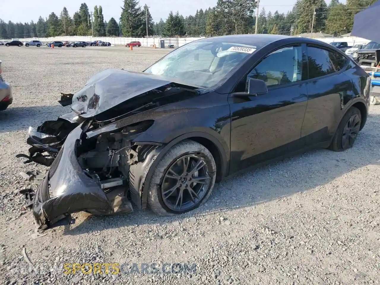 1 Photograph of a damaged car 7SAYGDEE0SF282934 TESLA MODEL Y 2025