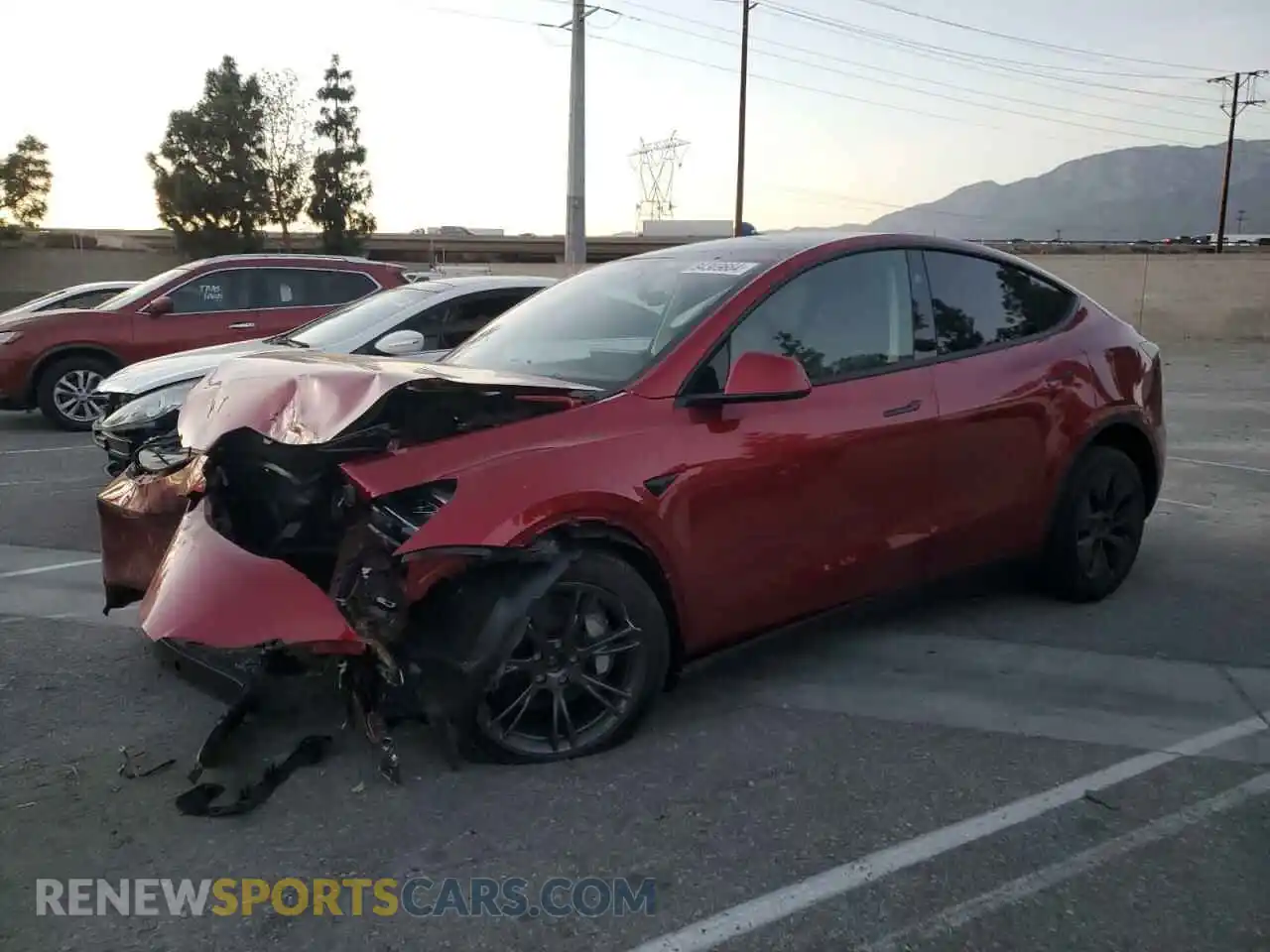 1 Photograph of a damaged car 7SAYGDEE4SF218265 TESLA MODEL Y 2025