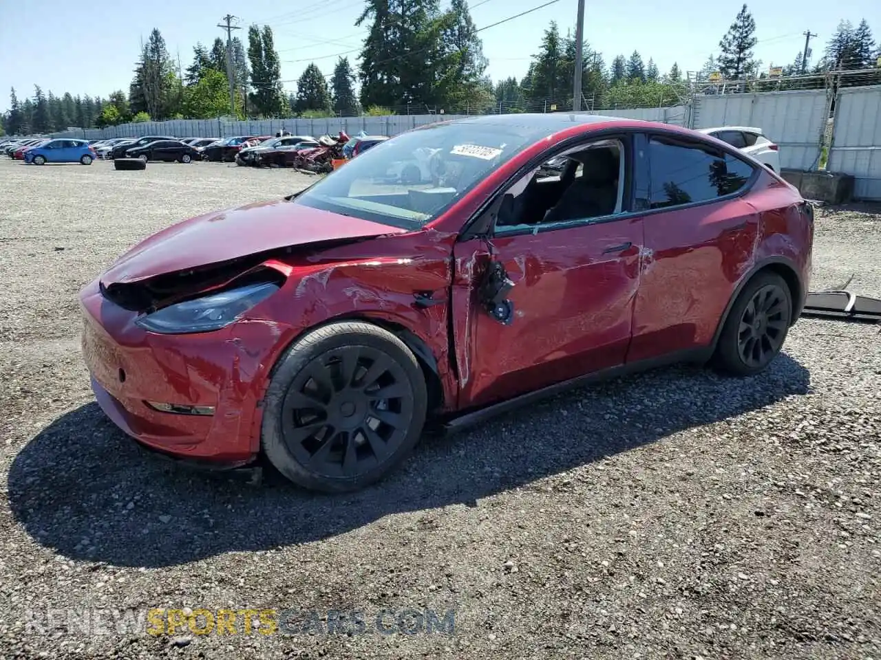 1 Photograph of a damaged car 7SAYGDEE7SF218826 TESLA MODEL Y 2025