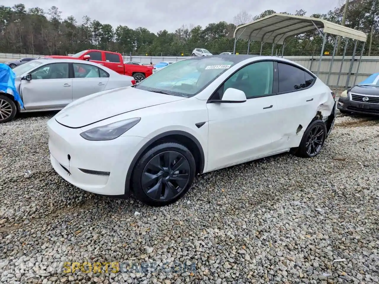 1 Photograph of a damaged car 7SAYGDEE9SA346692 TESLA MODEL Y 2025
