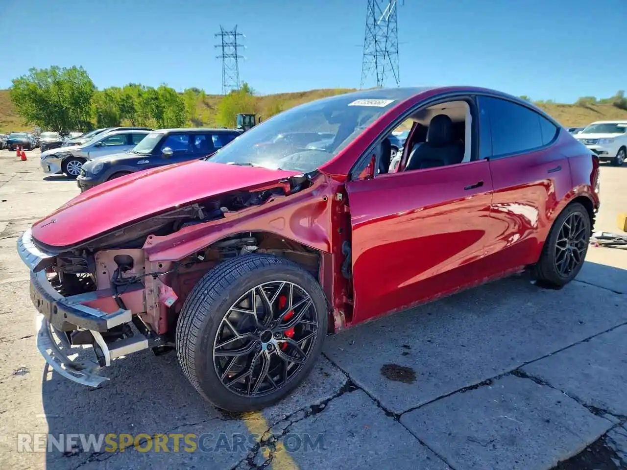 1 Фотография поврежденного автомобиля 7SAYGDEF3SF258006 TESLA MODEL Y 2025
