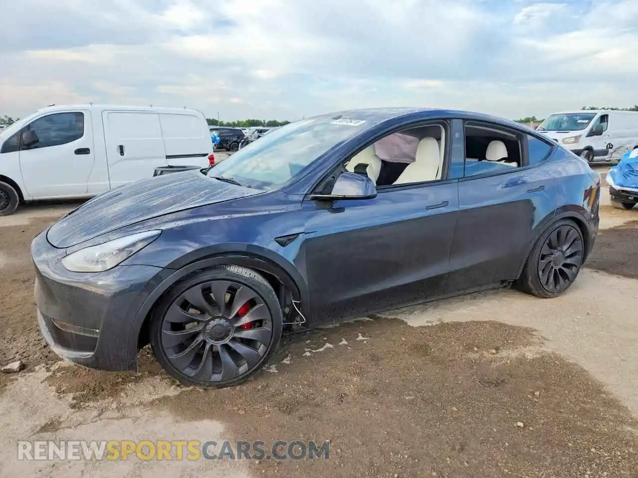 1 Photograph of a damaged car 7SAYGDEF8SA375318 TESLA MODEL Y 2025