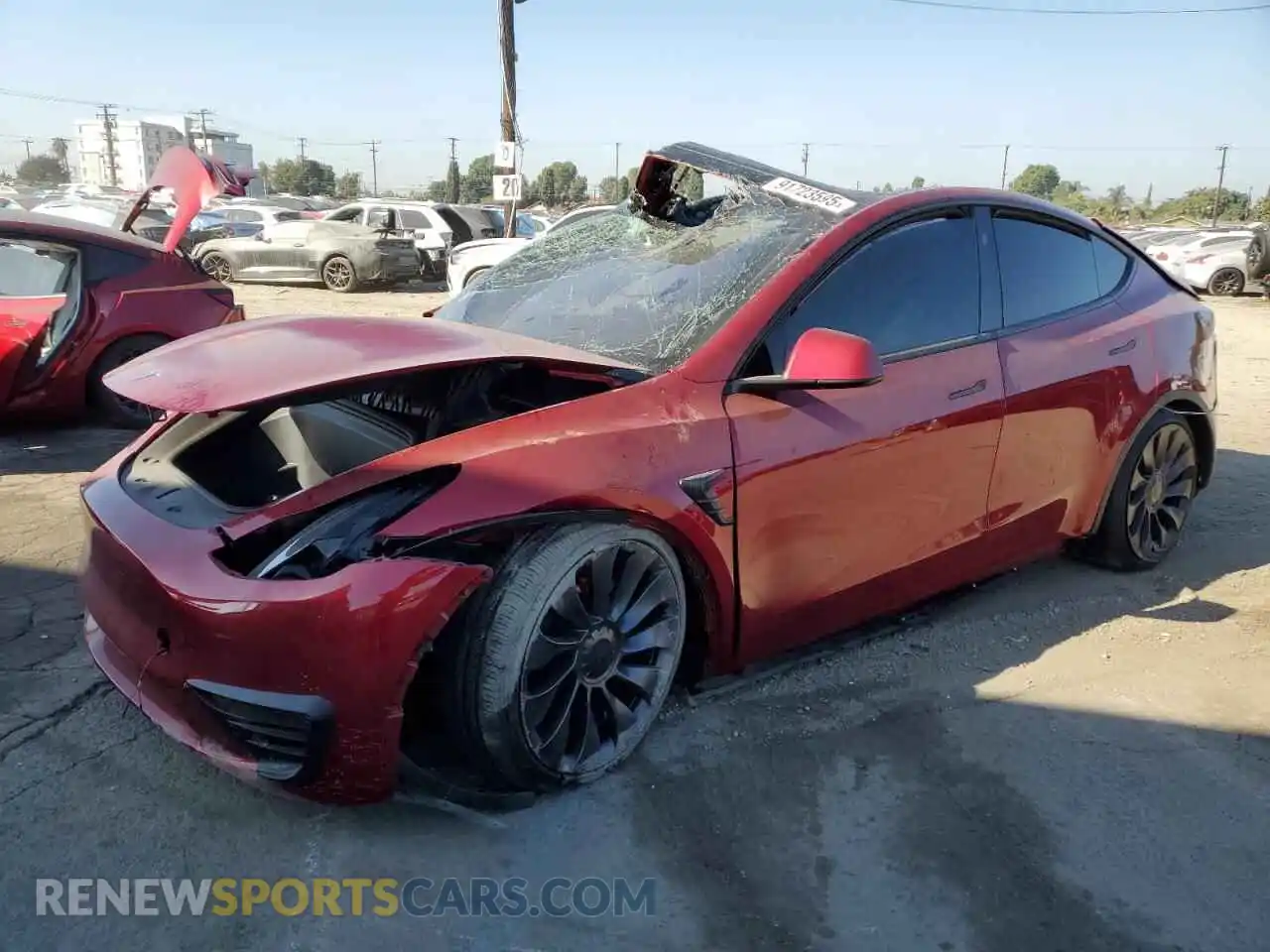 1 Photograph of a damaged car 7SAYGDEF8SF223817 TESLA MODEL Y 2025