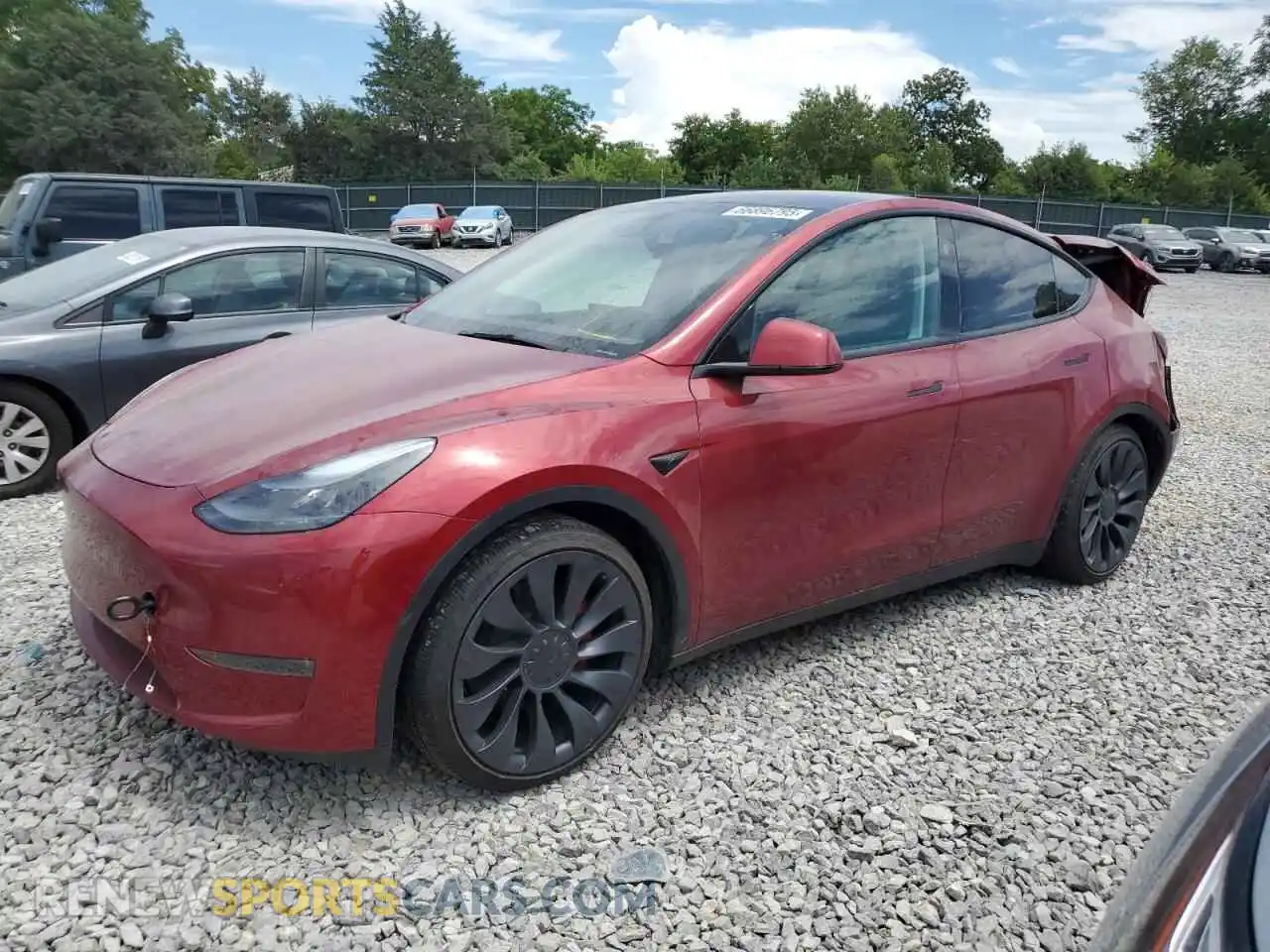 1 Photograph of a damaged car 7SAYGDEFXSA344359 TESLA MODEL Y 2025