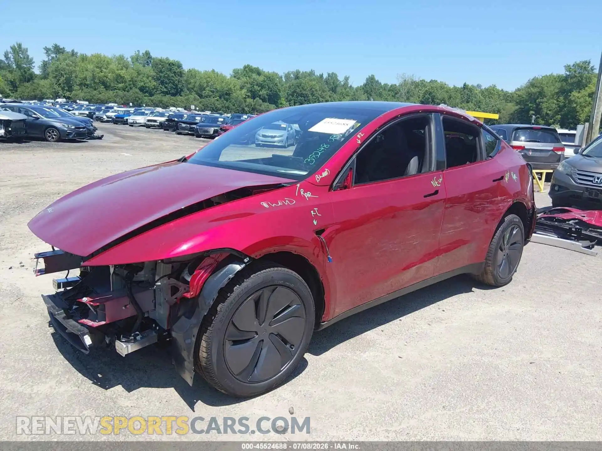 2 Photograph of a damaged car 7SAYGDED3TA676191 TESLA MODEL Y 2026