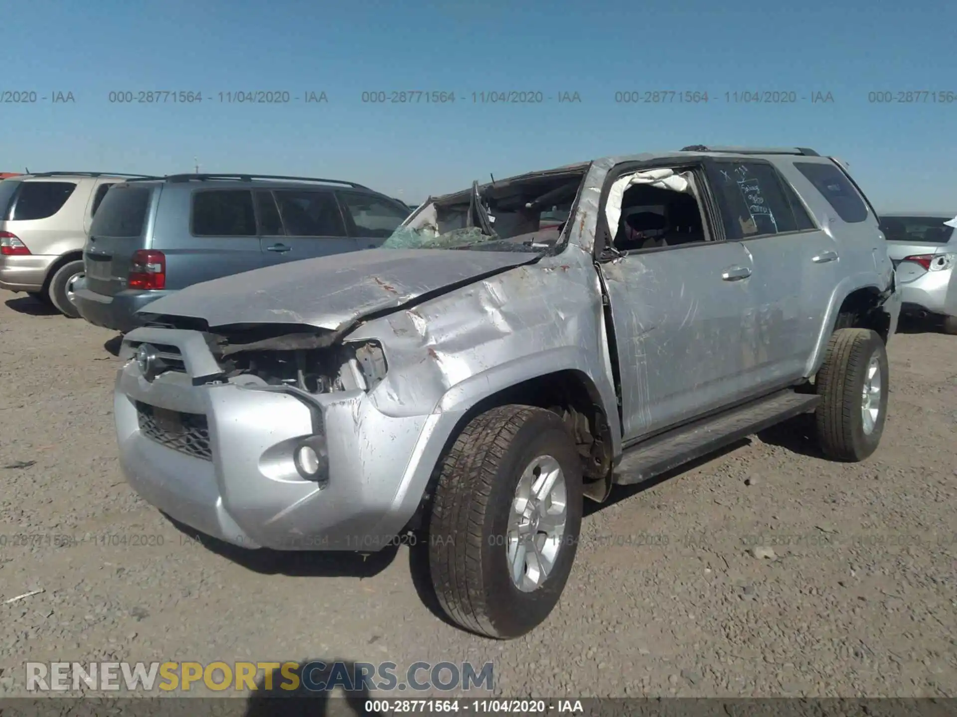 2 Photograph of a damaged car JTEBU5JR2L5789357 TOYOTA 4RUNNER 2020