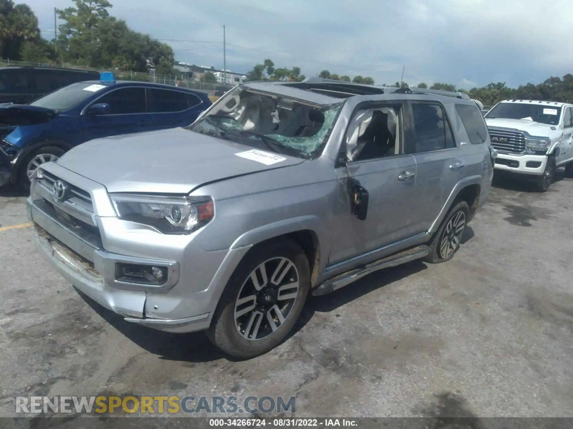 2 Photograph of a damaged car JTEDU5JR5M5231349 TOYOTA 4RUNNER 2021