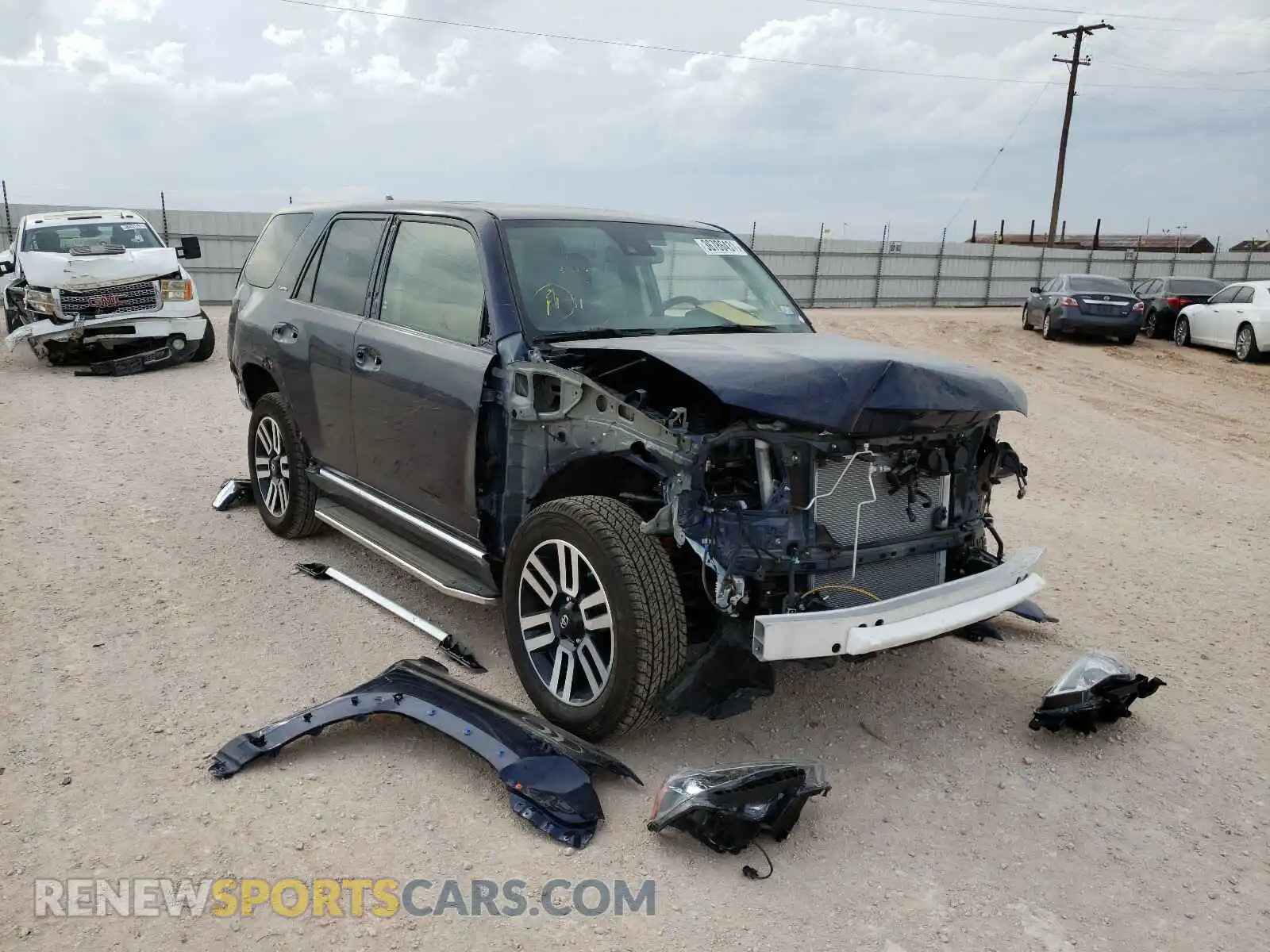 1 Photograph of a damaged car JTEDU5JRXM5237244 TOYOTA 4RUNNER 2021