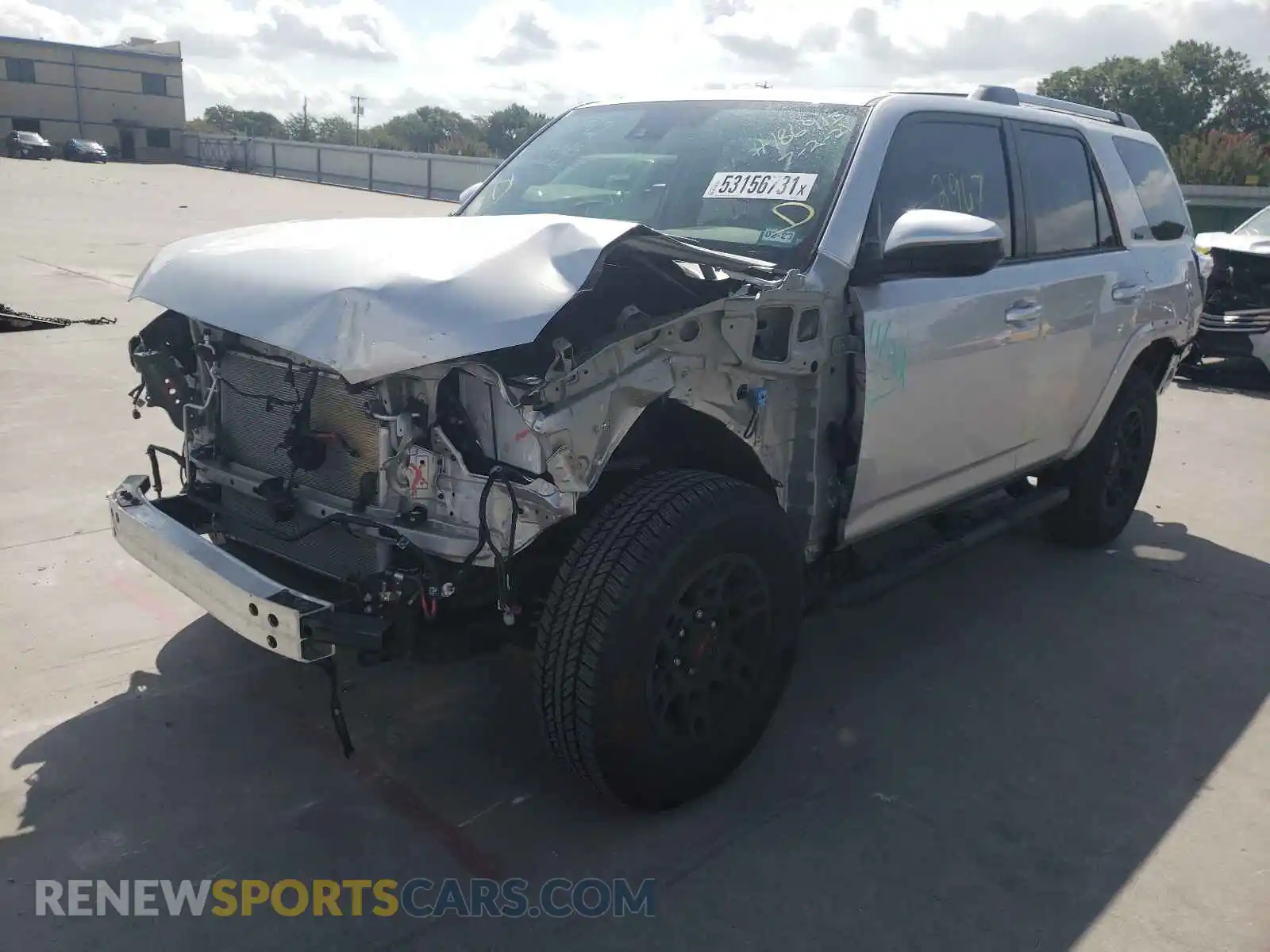 2 Photograph of a damaged car JTEEU5JR1M5236777 TOYOTA 4RUNNER 2021