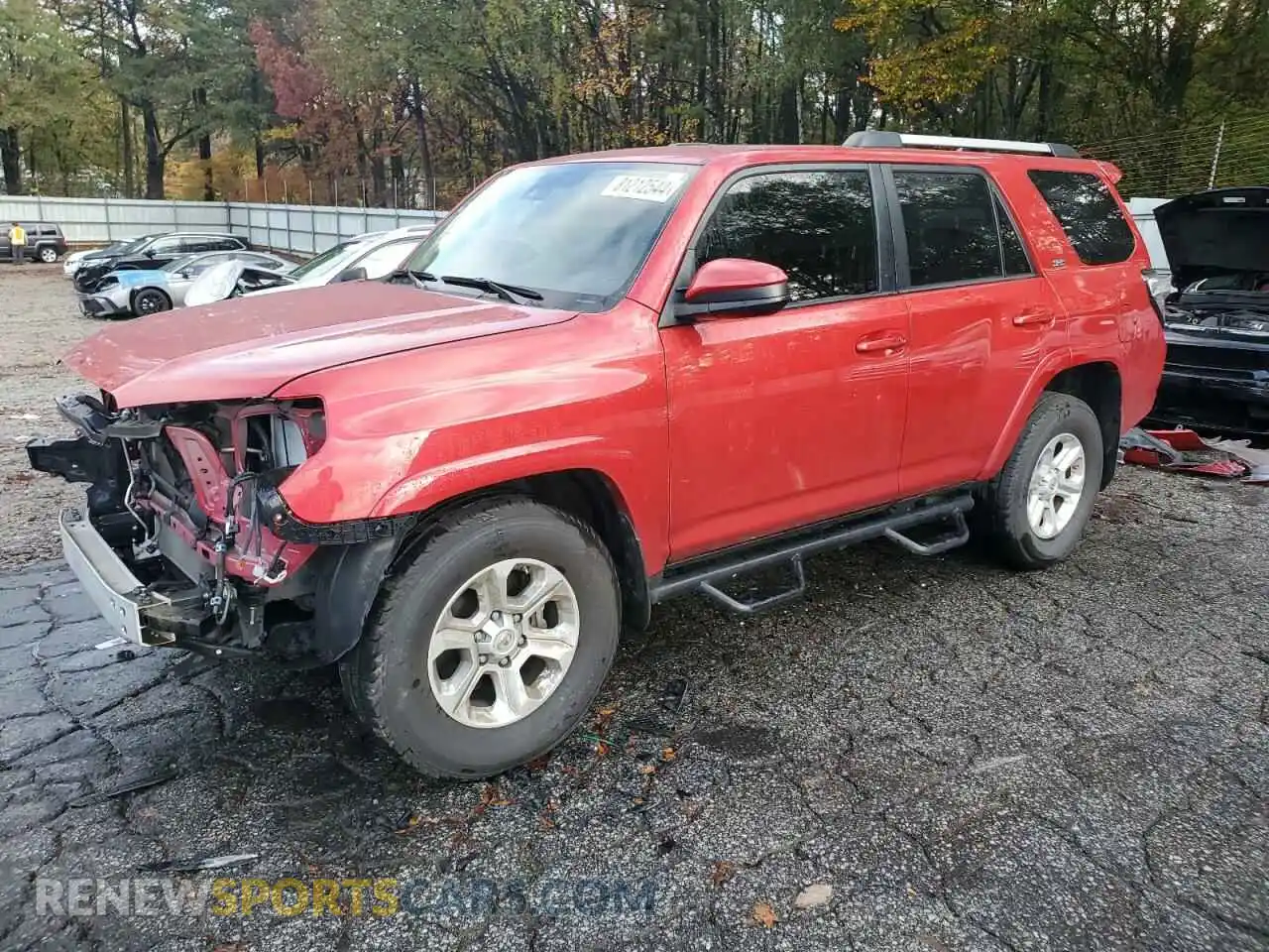 1 Photograph of a damaged car JTEEU5JR1M5248833 TOYOTA 4RUNNER 2021