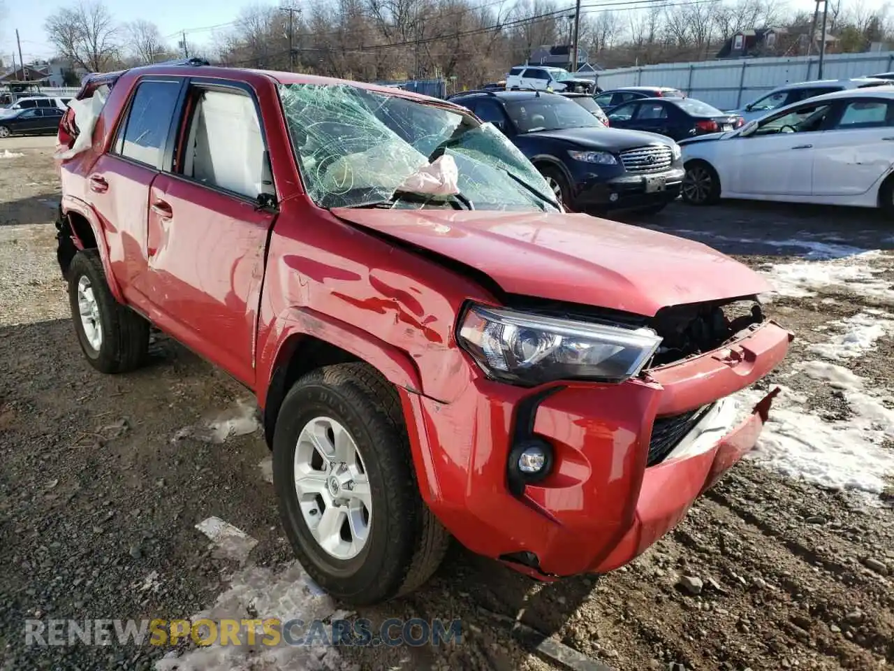 1 Photograph of a damaged car JTEEU5JR2M5238635 TOYOTA 4RUNNER 2021