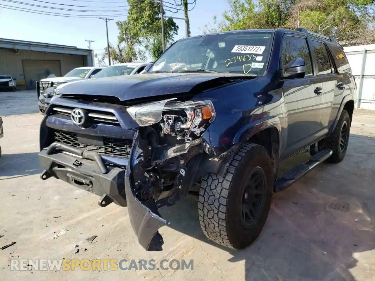 2 fotografías del automóvil dañado JTEEU5JR8M5234833 TOYOTA 4RUNNER 2021