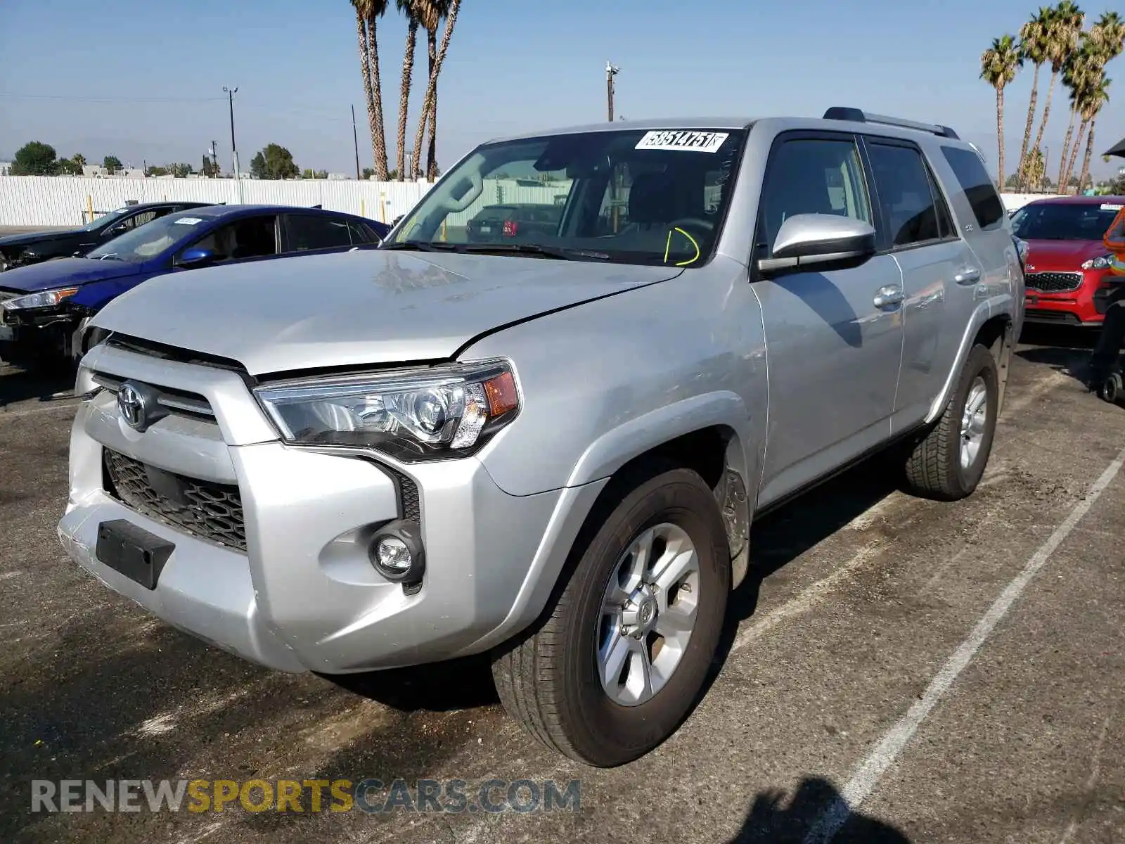 2 Photograph of a damaged car JTEEU5JR8M5238686 TOYOTA 4RUNNER 2021