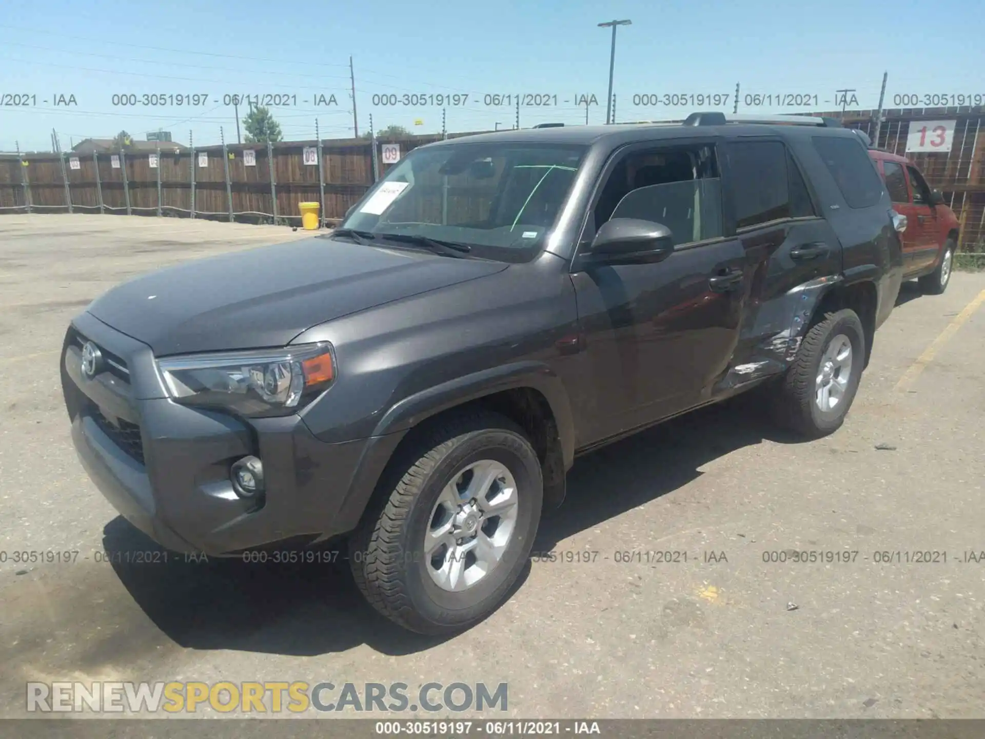 2 Photograph of a damaged car JTEEU5JRXM5234994 TOYOTA 4RUNNER 2021