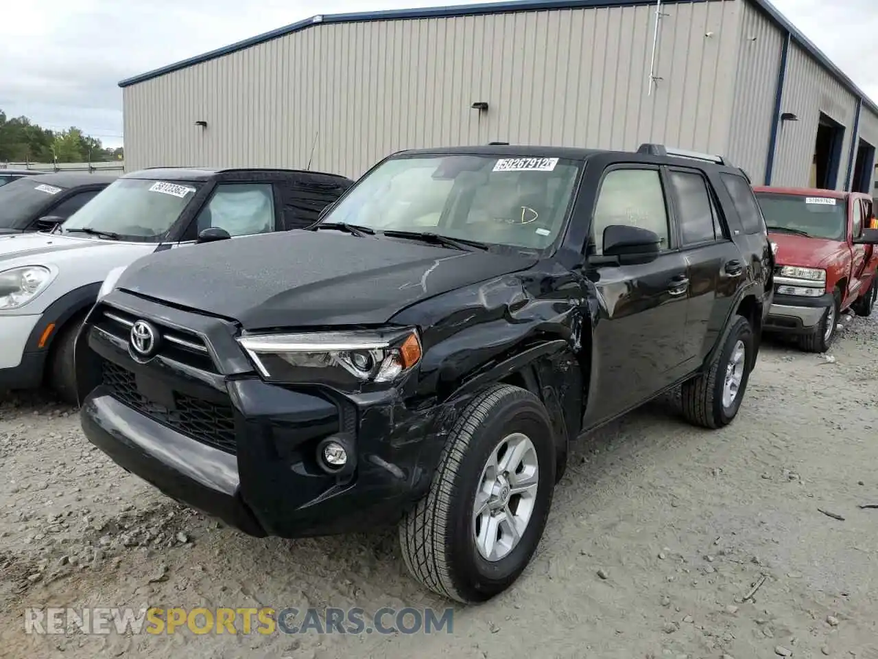 2 fotografías del automóvil dañado JTEEU5JRXM5237863 TOYOTA 4RUNNER 2021