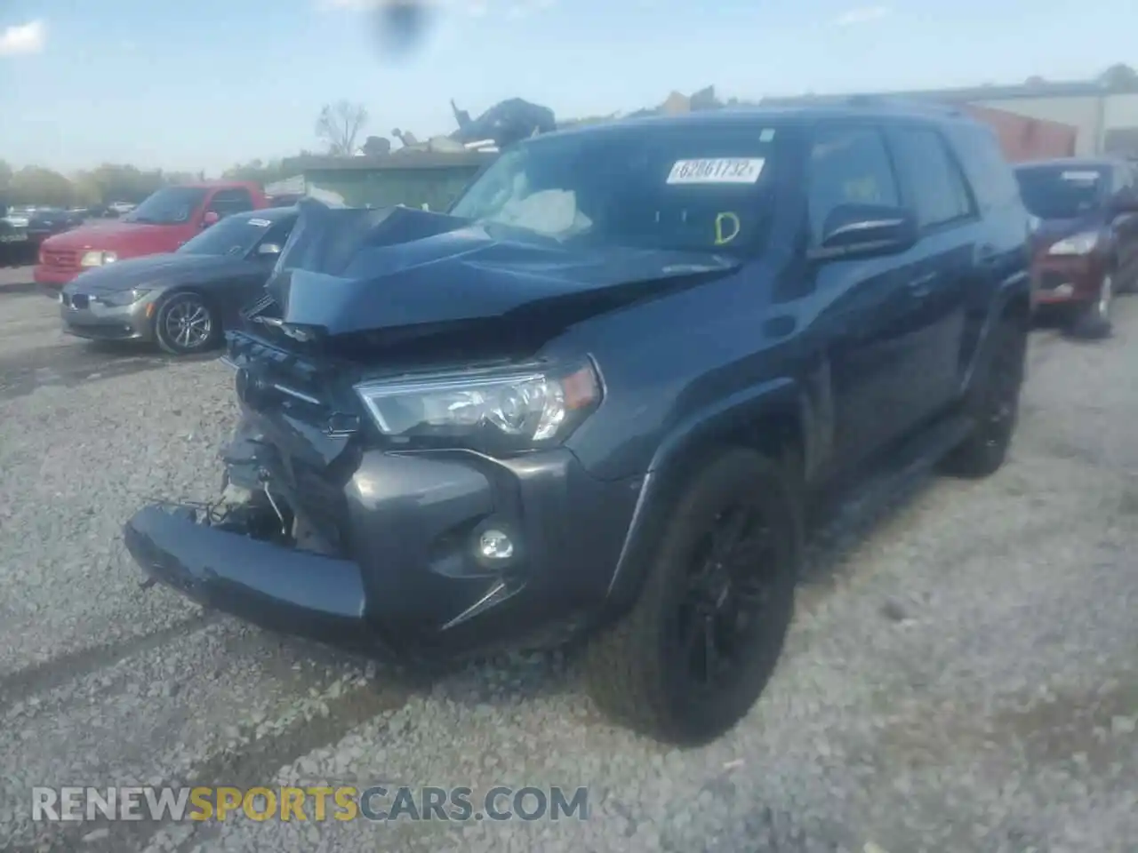 2 Photograph of a damaged car JTEEU5JRXM5244599 TOYOTA 4RUNNER 2021