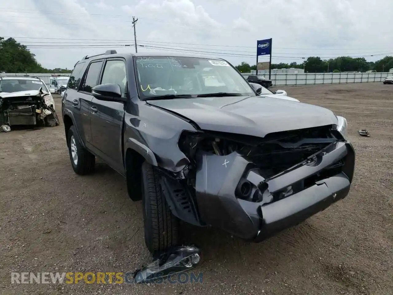 1 Photograph of a damaged car JTEFU5JR0M5243823 TOYOTA 4RUNNER 2021