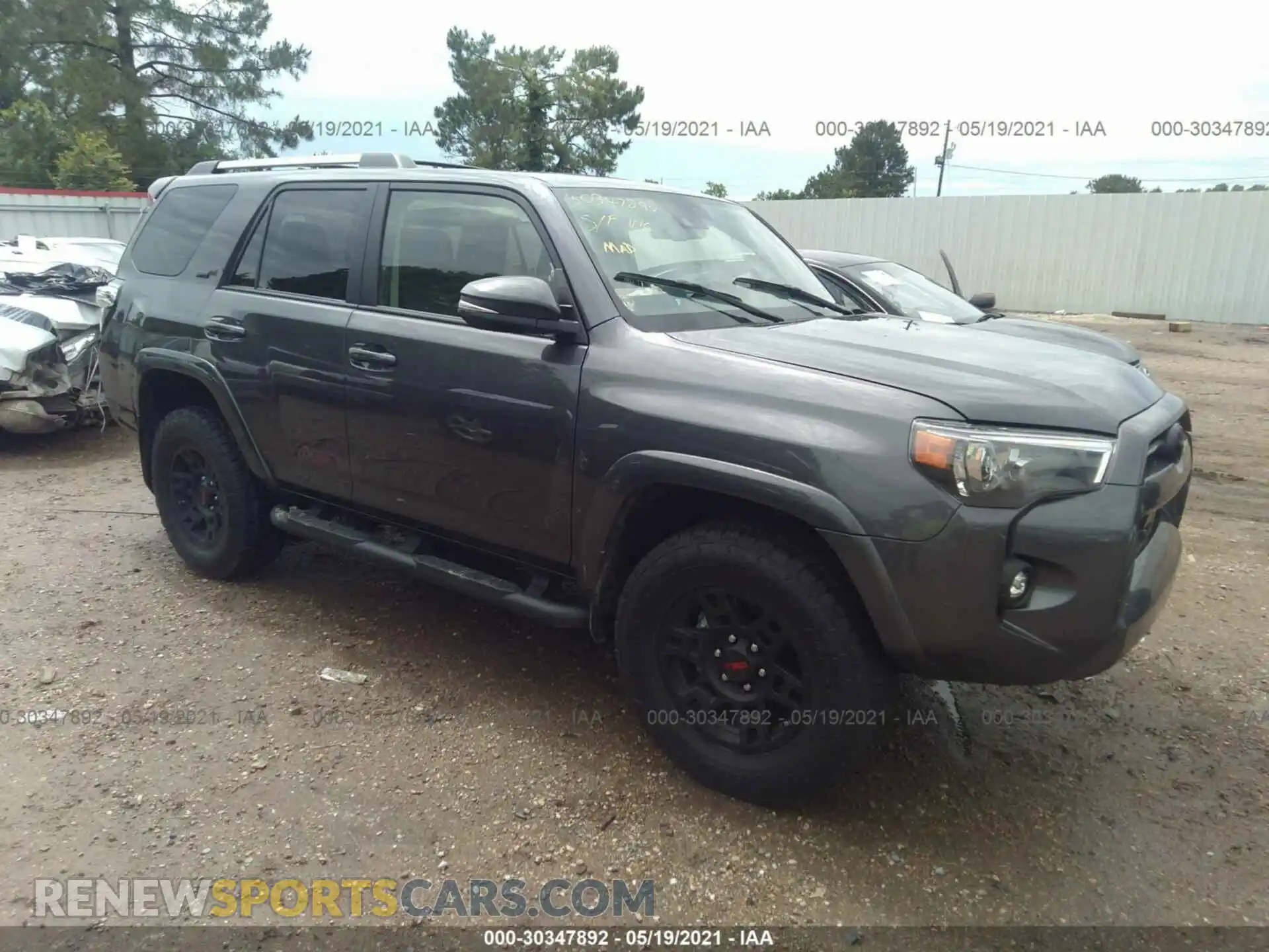 1 fotografías del automóvil dañado JTEFU5JRXM5237558 TOYOTA 4RUNNER 2021