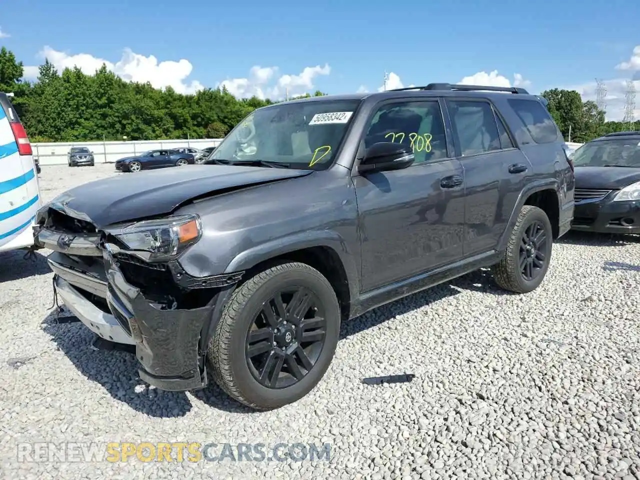 2 fotografías del automóvil dañado JTEJU5JR4M5906403 TOYOTA 4RUNNER 2021