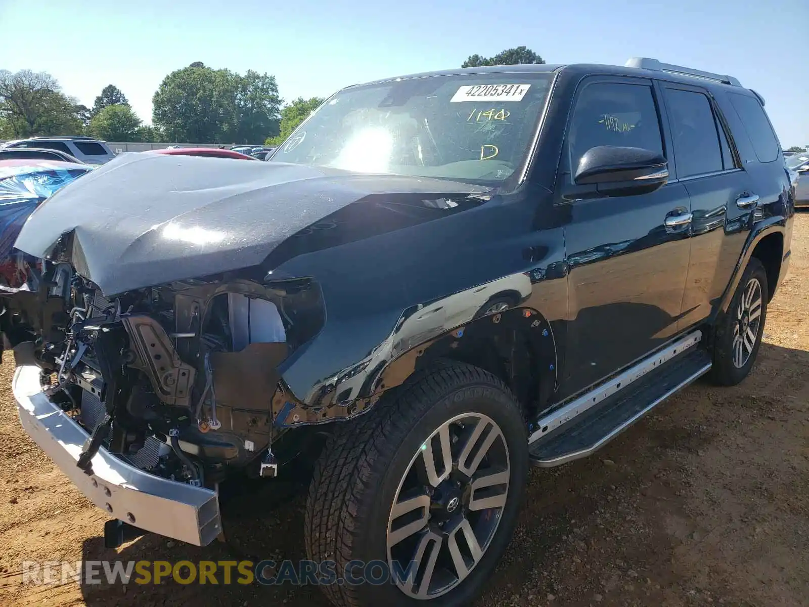 2 Photograph of a damaged car JTEKU5JR0M5901140 TOYOTA 4RUNNER 2021
