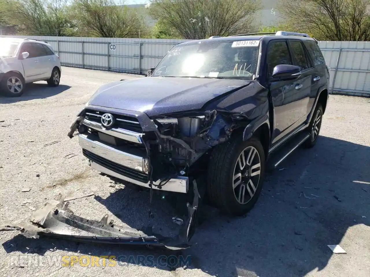2 fotografías del automóvil dañado JTEKU5JR5M5958496 TOYOTA 4RUNNER 2021