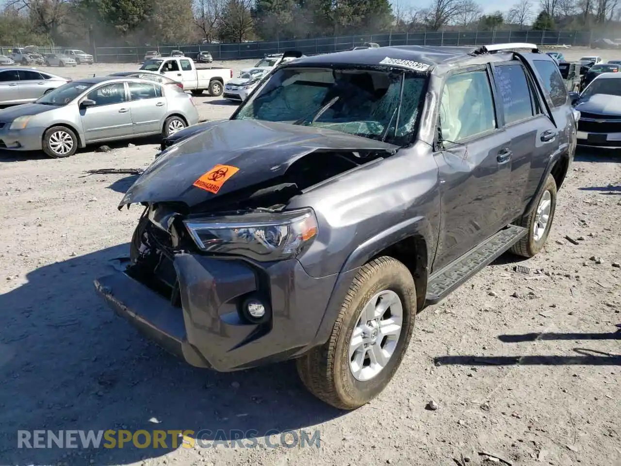 2 Photograph of a damaged car JTEMU5JR0M5939377 TOYOTA 4RUNNER 2021