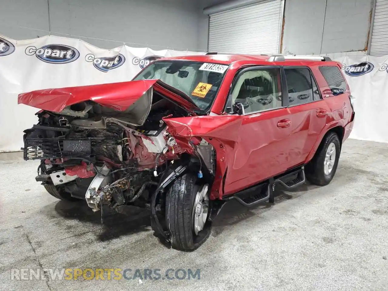 1 Photograph of a damaged car JTEMU5JR2M5854640 TOYOTA 4RUNNER 2021