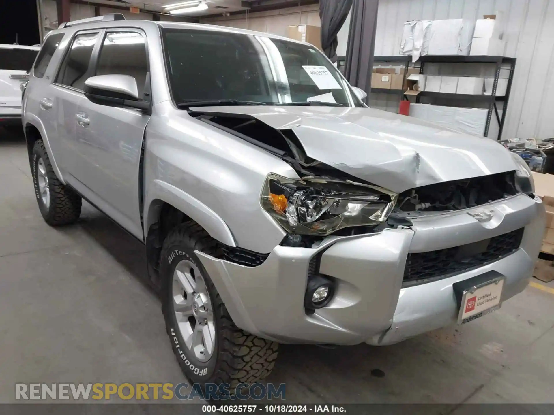1 fotografías del automóvil dañado JTEMU5JR3M5853867 TOYOTA 4RUNNER 2021