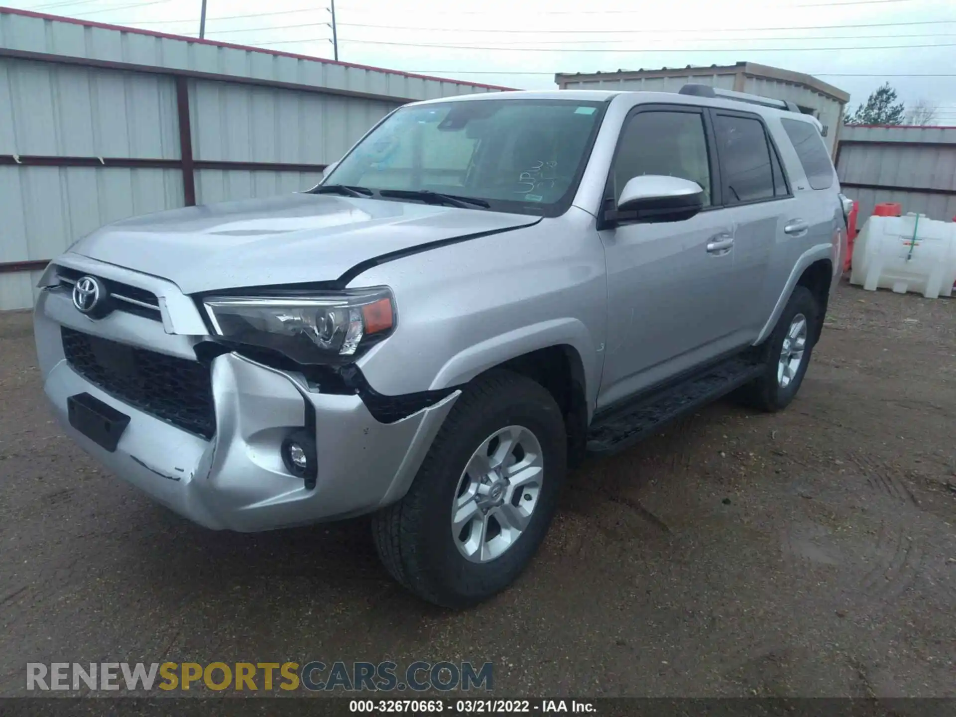 2 Photograph of a damaged car JTEMU5JR3M5937283 TOYOTA 4RUNNER 2021