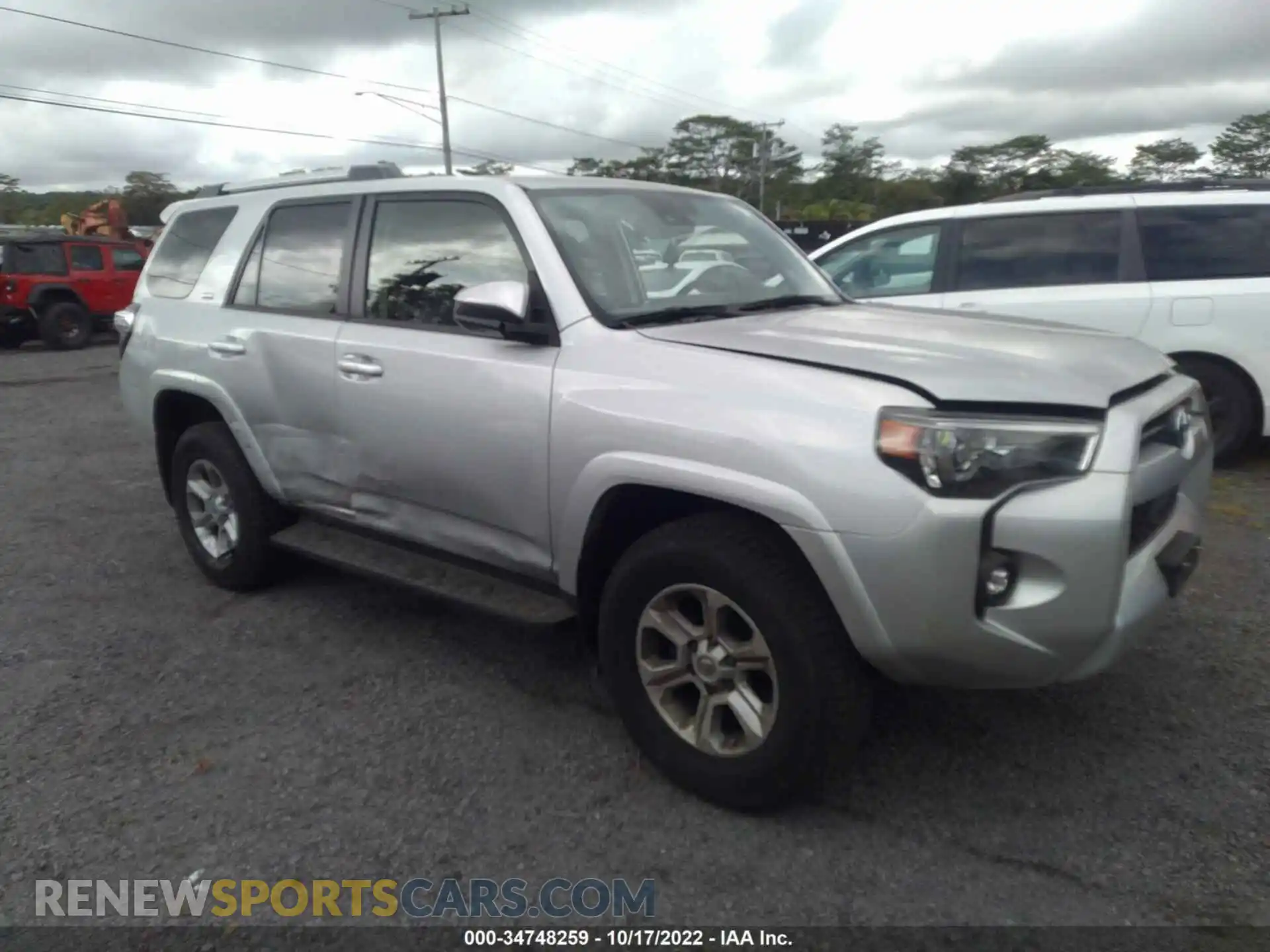1 fotografías del automóvil dañado JTEMU5JR4M5909511 TOYOTA 4RUNNER 2021