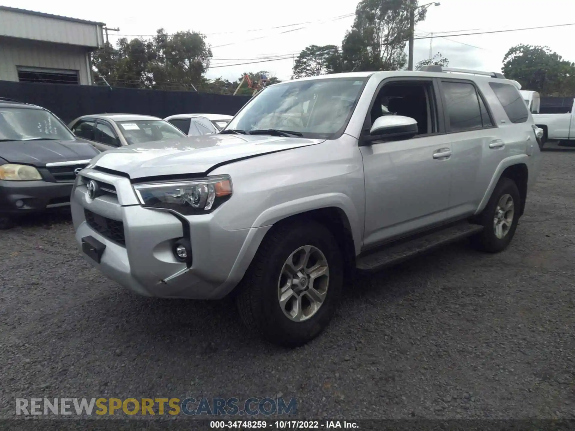 2 fotografías del automóvil dañado JTEMU5JR4M5909511 TOYOTA 4RUNNER 2021